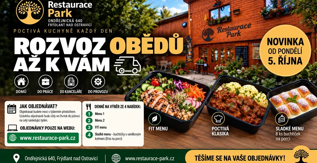 Rozvoz obědů od 5. 10. 2026